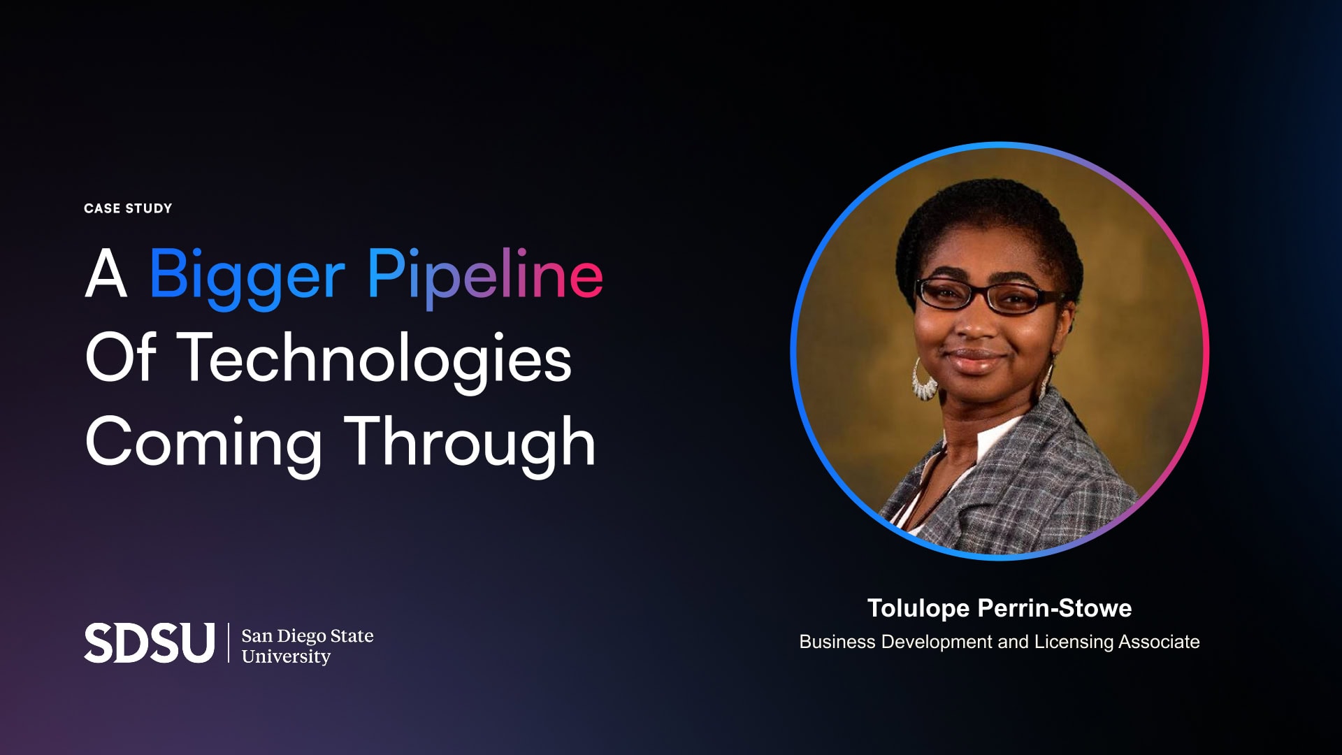 A bigger pipeline of technologies coming through at SDSU